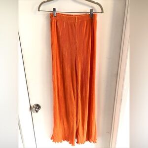 Peppermayo Change Of Pace Orange Pleated Pants Size 6 MK